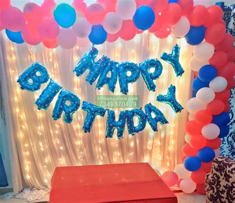 anniversary balloon decoration|balloon decoration at home.